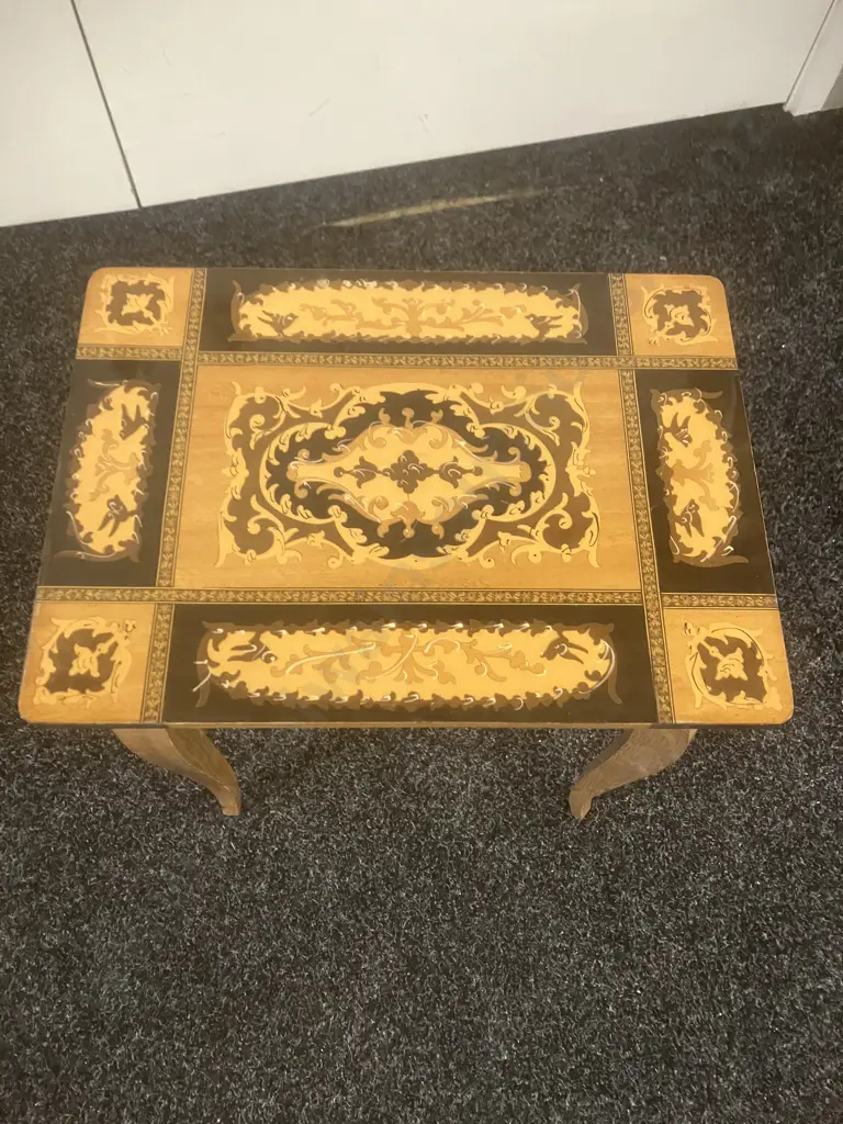 Vintage Italian Style Reuge Music Box Low Table (Torna a Surriento Swiss Musical Movement) Image 1++