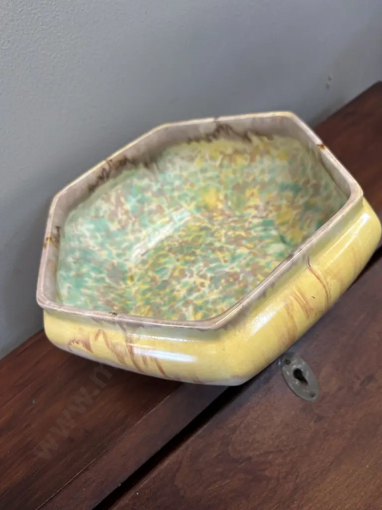 Art Deco Multi Coloured Speckled Bowl H9cm. Image 1++