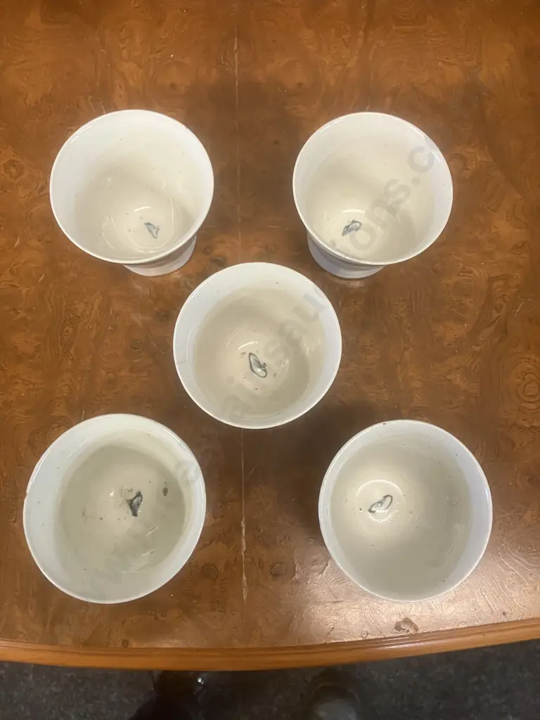 Set of Five Vintage Japanese Soba Choko (AF) Image 1++