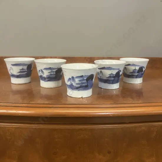 Set of Five Vintage Japanese Soba Choko (AF)