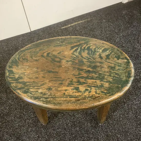 Antique Milking Stool. H35 W45 D31cm
