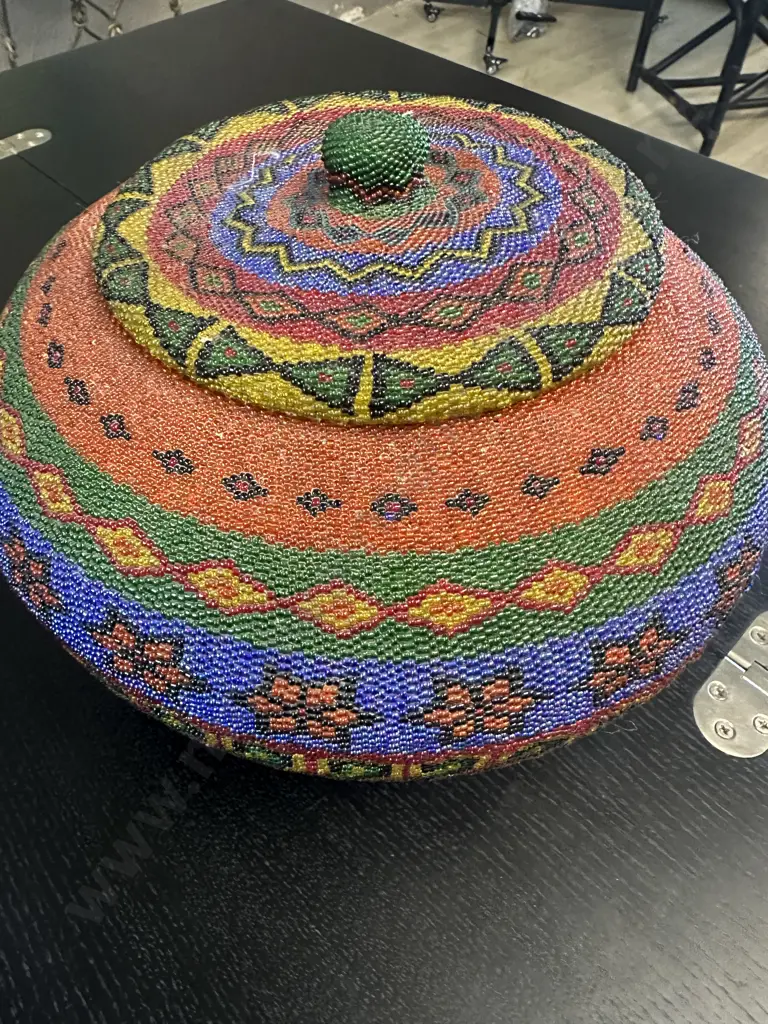 Hand Crafted Balinese Lidded Basket Image 1++