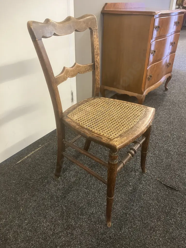 Antique Side Chair With Cane Seat Image 1++