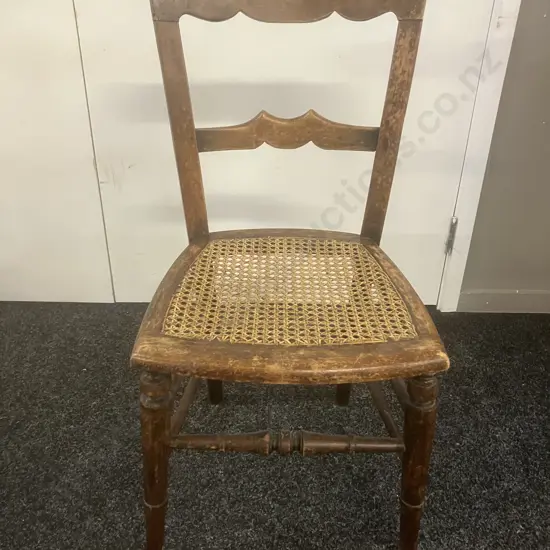 Antique Side Chair With Cane Seat