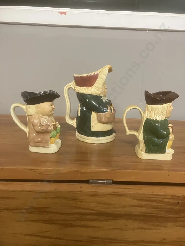 Vintage Wood & Sons England Toby Jugs x 3  - 'Betsy', No. 3 & Philpot Image 1++