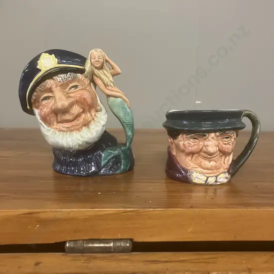 Royal Doulton Old Salt Character Jug D6554 &  'Tony Weller' Mini-Mug