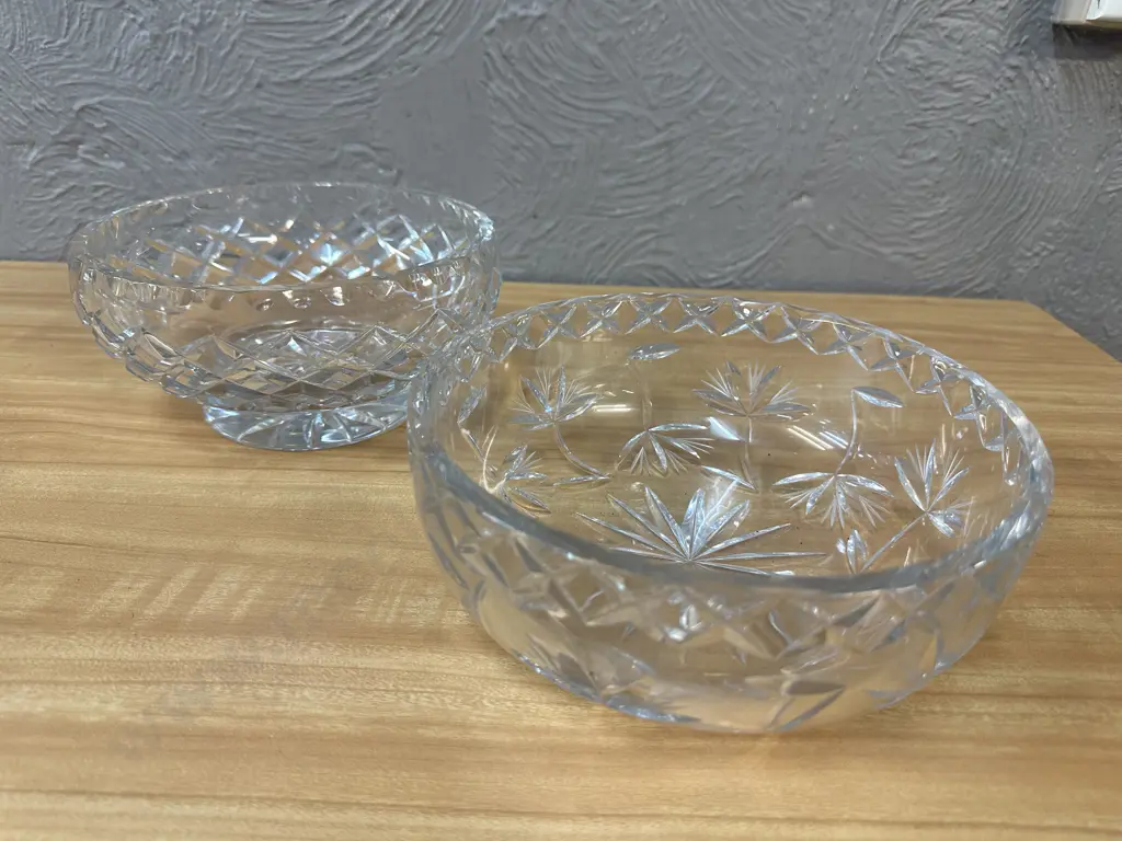 Vintage Crystal Bowls Including Footed Image 1++