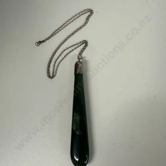 New Zealand Pounamu Pendant On Chain L8.5cm.
