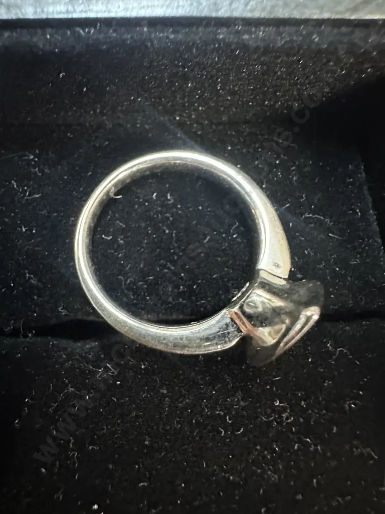 Stamped 925 Ring With Purple Gem Stone Image 1++