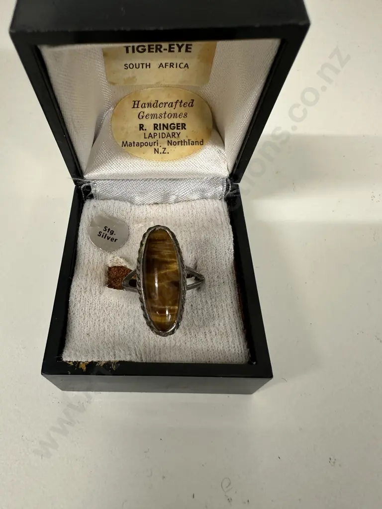 Tiger Eye Sterling Silver Ring Image 1++