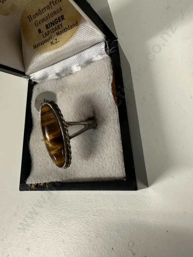 Tiger Eye Sterling Silver Ring Image 1++