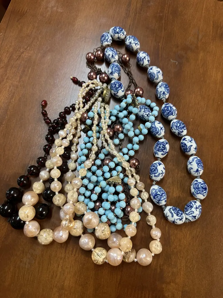 Selection Of Beaded Costume Necklaces Image 1++