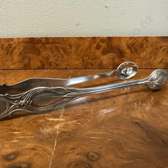 Vintage Art Nouveau Hallmarked Sugar Tongs Weight 55grams