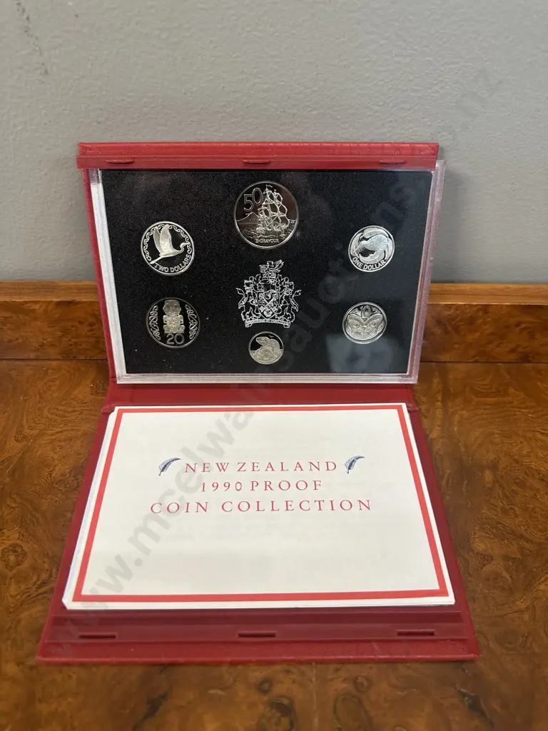 New Zealand 1990 Proof Coin Collection Set Image 1++