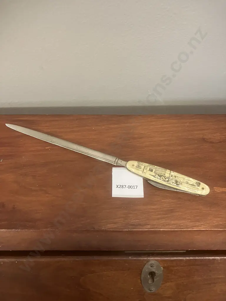 Alan Steevens & Co Ltd (NZ) Advertising Letter Opener With Pen Knife Handle (Stamped Germany) Late 1950-1960s Image 1++
