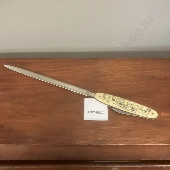 Alan Steevens & Co Ltd (NZ) Advertising Letter Opener With Pen Knife Handle (Stamped Germany) Late 1950-1960s