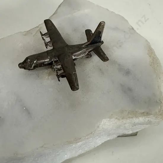 Gardones Sterling Silver Desk Top Aircraft on Plinth