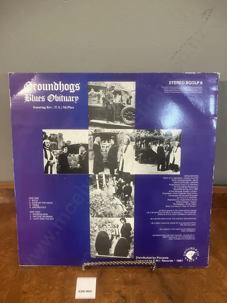 Groundhog's Blues Obituary, Vinyl LP Album Reissue, 1987 UK Pressing, BGO Records BGOLP6 (VG) Image 1++