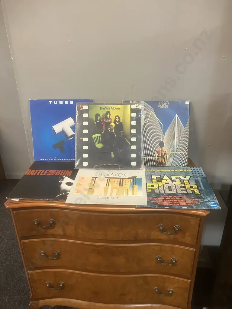 Six Vinyl LPs - The Yes Album, Yes Going For One, U2 Rattle And Hum, Tubes, Ultravox Quartet & Easy Rider Soundtrack Image 1++