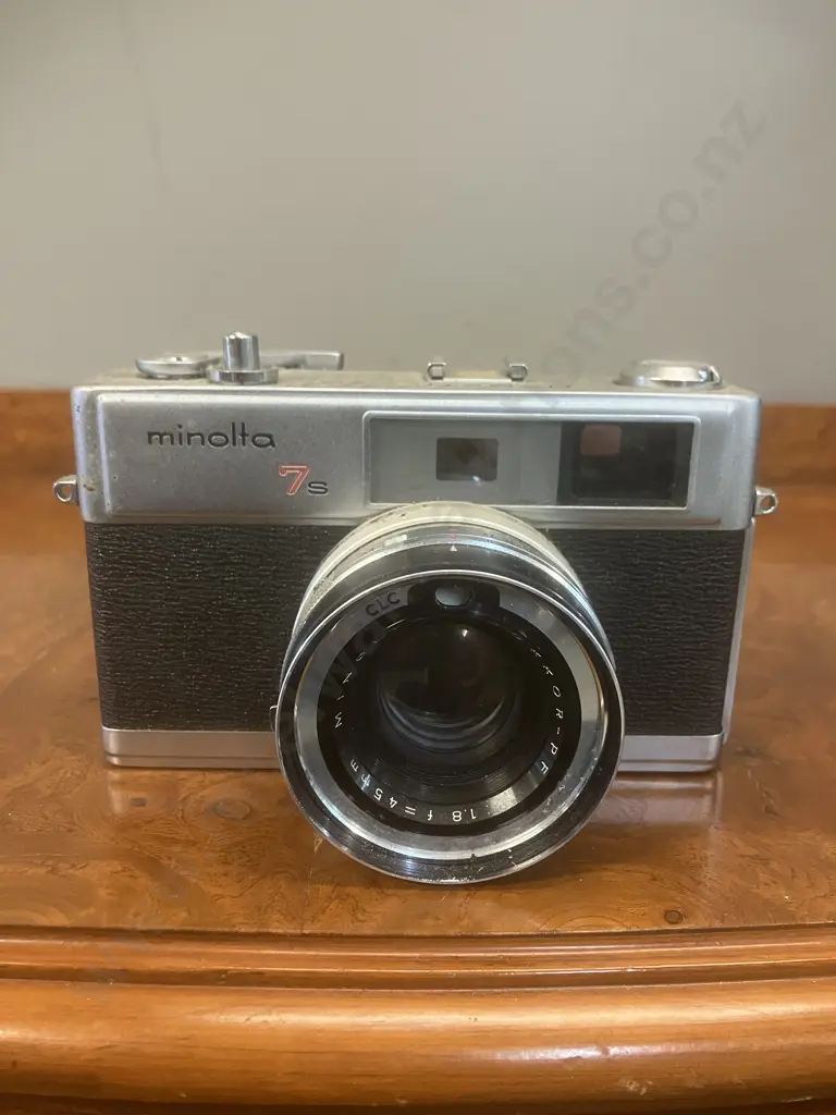 Minolta Hi-Matic 7S 35mm Rangefinder Film Camera With Minolta Rokkor-PF 1:8 f=45mm Lens - Japam 1966 Image 1++