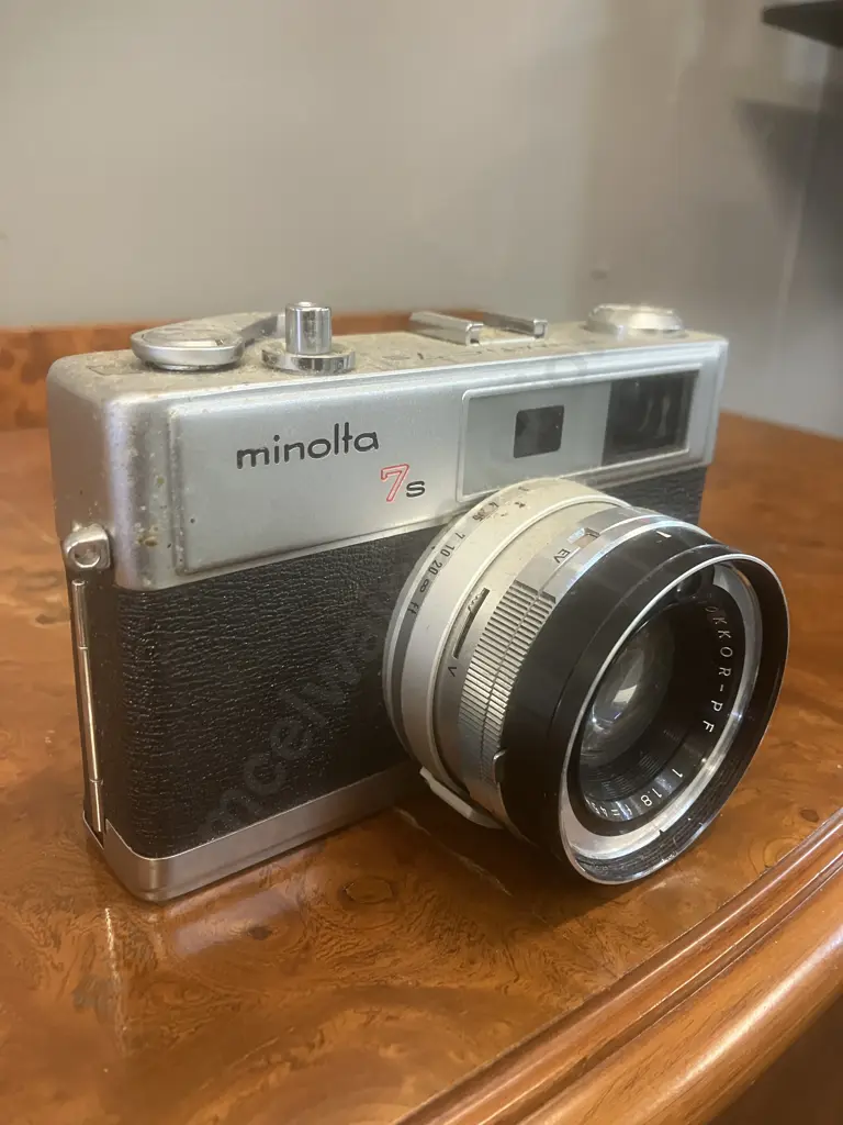 Minolta Hi-Matic 7S 35mm Rangefinder Film Camera With Minolta Rokkor-PF 1:8 f=45mm Lens - Japam 1966 Image 1++