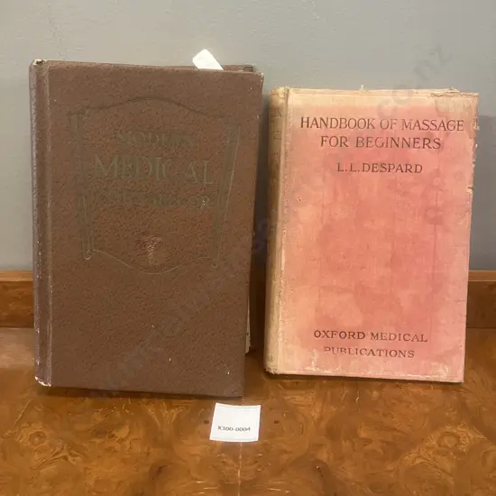 Handbook Of Massage For Beginners by L.L. Despard 1915 First Edition Hardcover With a 1950's Modern Medical Counsellor