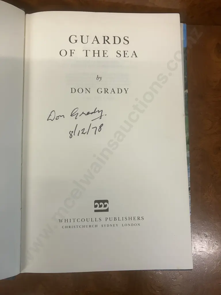 Guards of the Sea by Don Grady - Signed 1978 First Edition Hardcover With Dust Jacket. Publisher Whitcoulls Image 1++