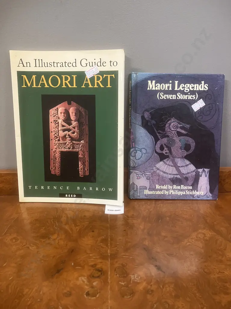 Maori Legends (Seven Stories), Ron Bacon 1984 First Edition Hardcover & An Illustrated Guide To Maori Art Terence Barlow Image 1++