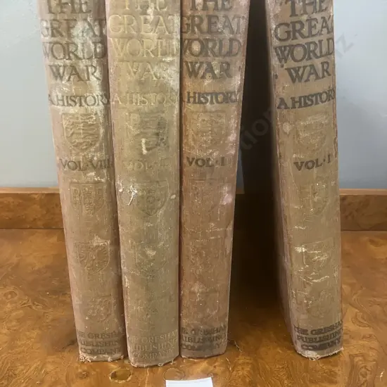 The Great War: A History - Frank Mumby 1916 Vol I, II, III & VIII Hardcovers