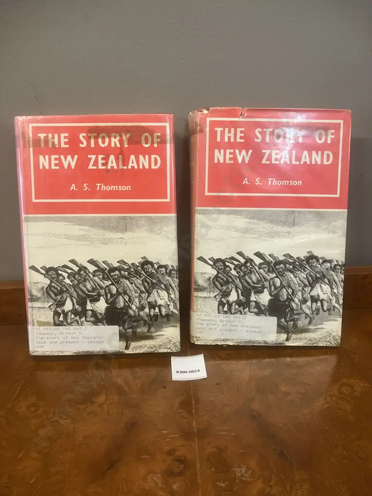 The Story of New Zealand: Past And Present- Savage And Civilised. (2 Volumes) Arthur S. Thomson 1974 Hardcover Image 1++