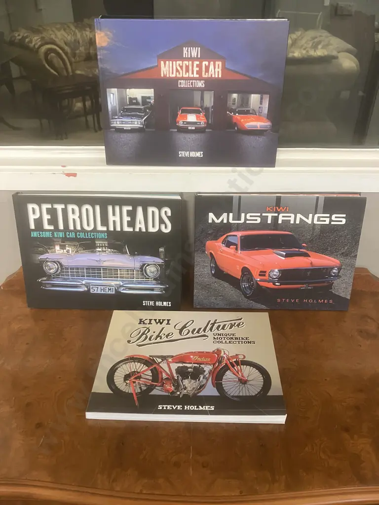 Steve Holmes Books - Kiwi Mustangs, Kiwi Petrol Heads Car Collections, Kiwi Muscle Car Collections, Kiwi Bike Culture Image 1++