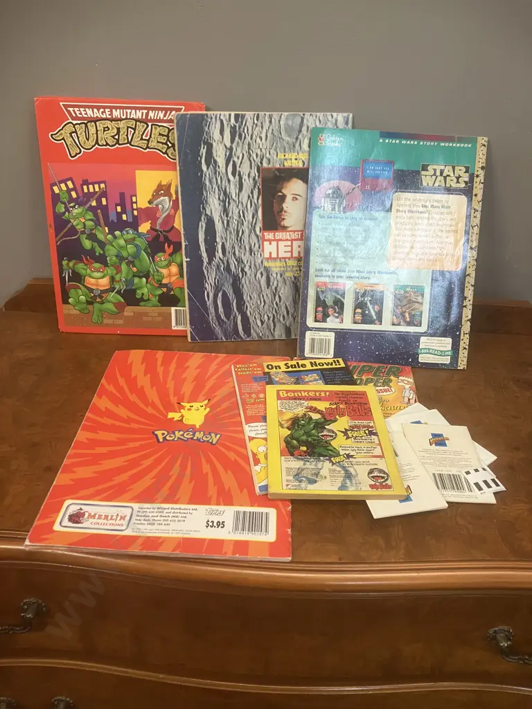 1990 Pokemon Sticker Album, 1982 The Dynamic Dark Nebula by Tad Pietrzykowski Australian Graphic Novel. Comics Etc Image 1++