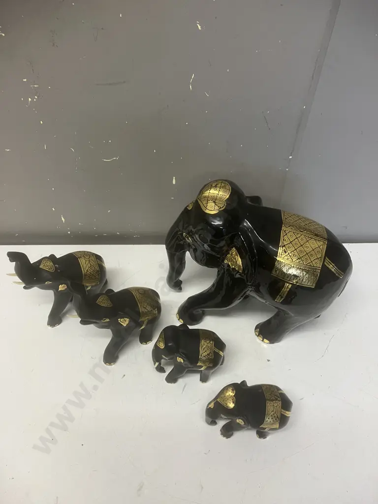 Five Elephant Ornaments (AF) Image 1++