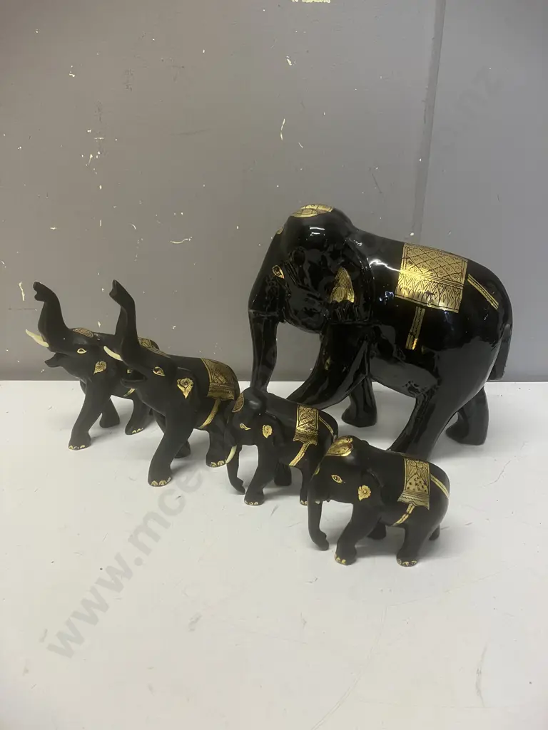 Five Elephant Ornaments (AF) Image 1++