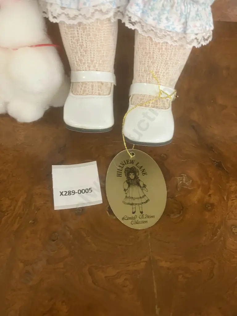 Hillview Lane Porcelain Doll With Rabbit Soft Toy, Original Clothing (40cm) Image 1++