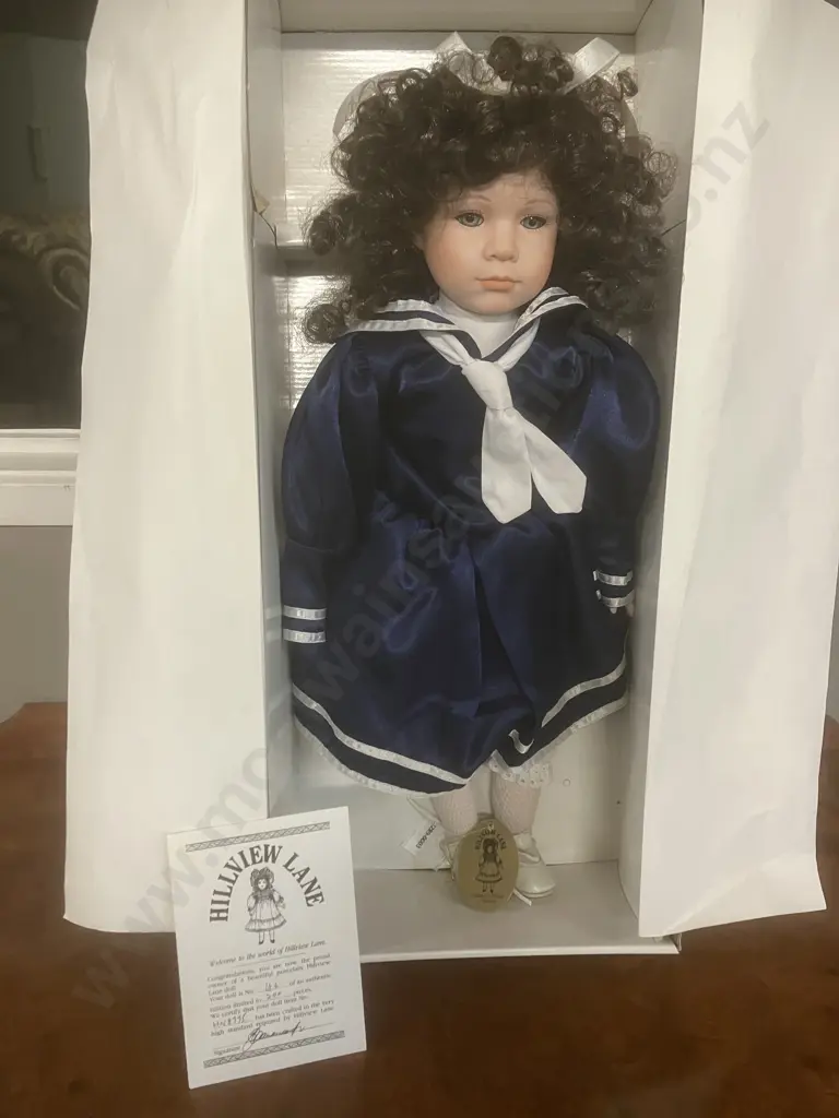 Hillview Lane Porcelain Doll, Limited Edition #146 / 200 With COA In Display Box, Original Clothing (50cm) #HN8775 Image 1++