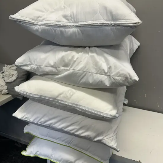 Selection Of Pillows Including Green First Etc