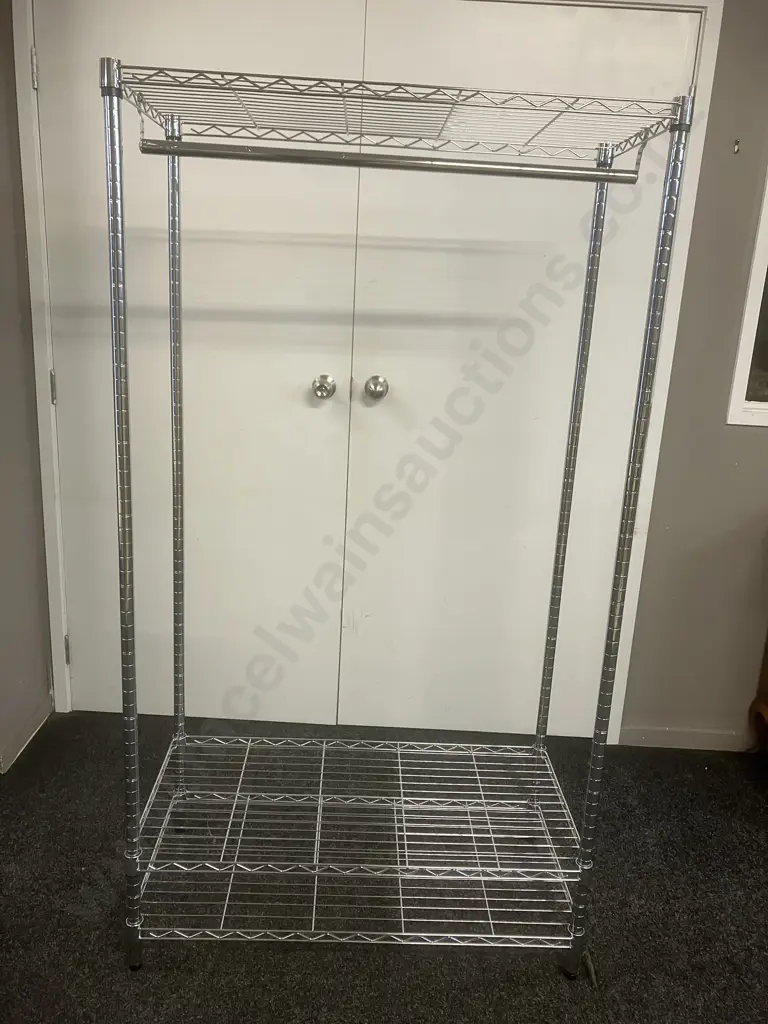 Three Shelf Garment Rack. H164 W91 D46cm Image 1++