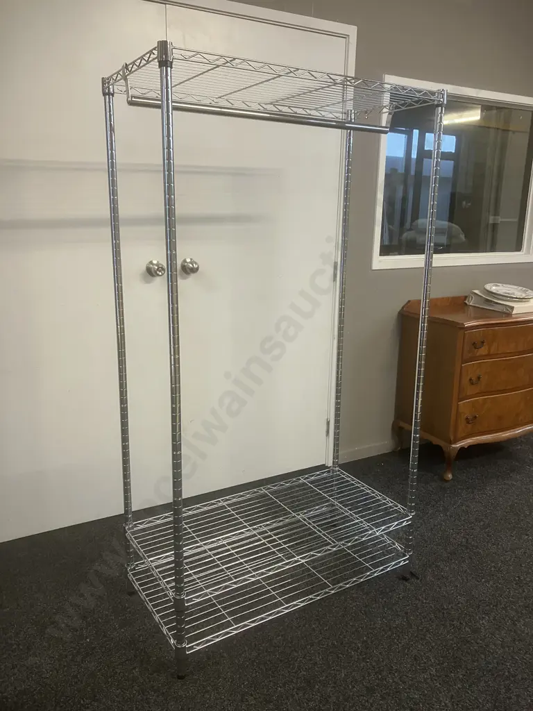 Three Shelf Garment Rack. H164 W91 D46cm Image 1++