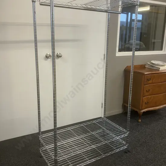 Three Shelf Garment Rack. H164 W91 D46cm