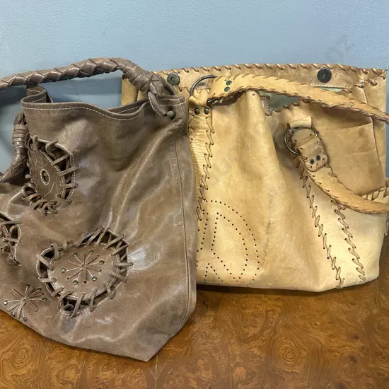 Pair Of Vintage Handbags Including Leather