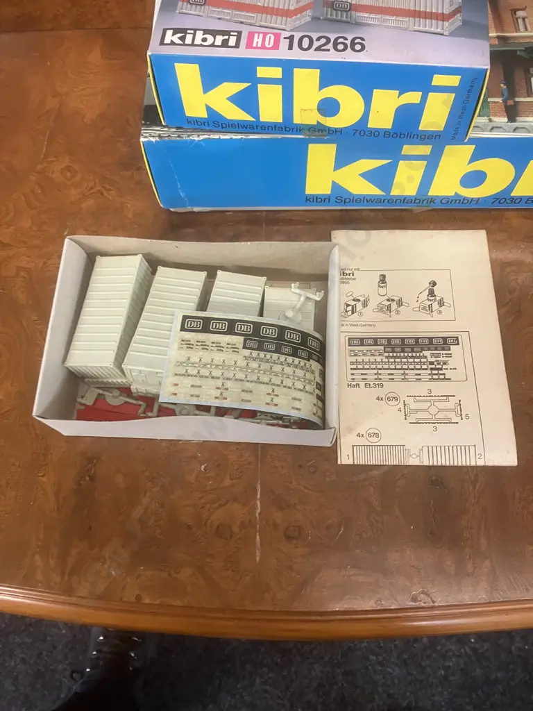 Vintage Boxed Kibri HO Kits 9502 Train Station Platform, 9487 Signal Tower Box, 10266 DB Rail Containers - West German Image 1++