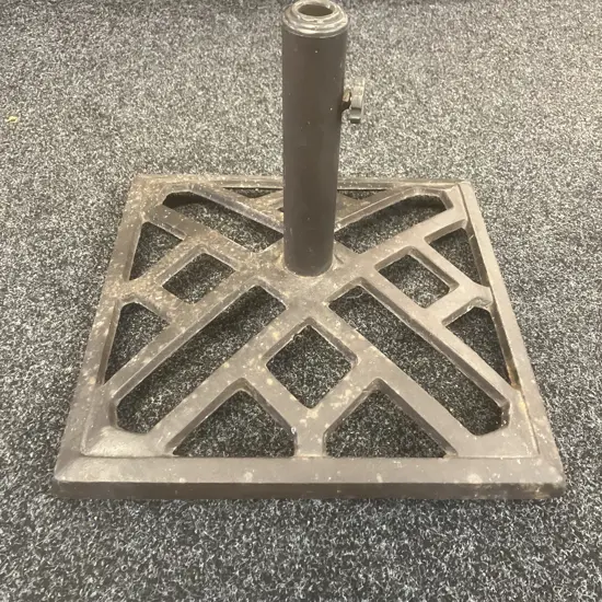 Square Cast Iron Umbrella Stand With Adjustable Feet