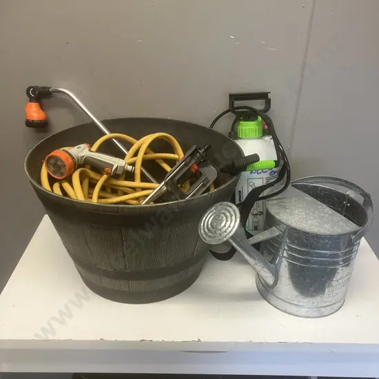Tub, Water Can, Hose Etc
