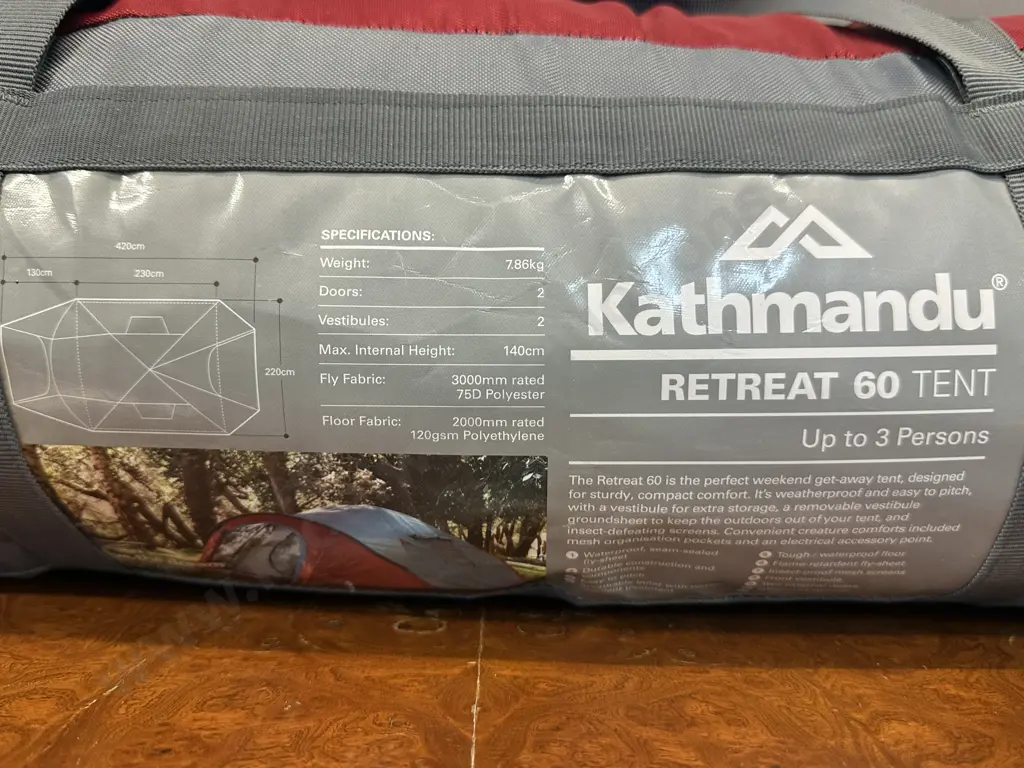 Kathmandu Retreat 60 Tent Three Person Image 1++