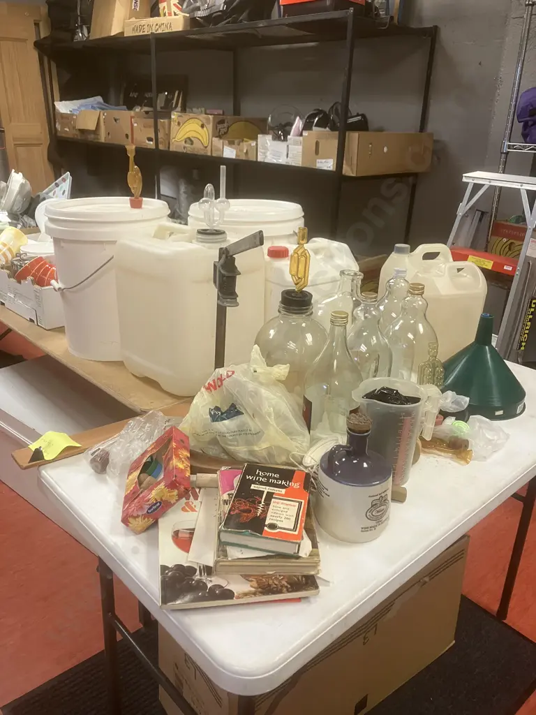 Wine Making Items Including Recipe Books, Flagons, Decanter Etc Image 1++