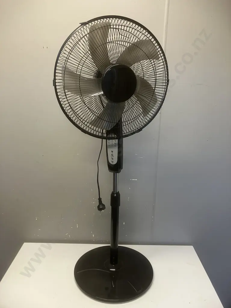 Living & Co Black Pedestal Fan 60W Image 1++