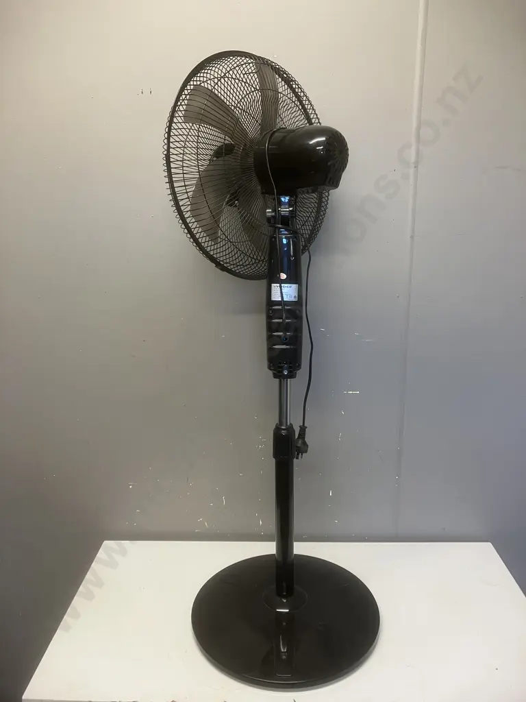 Living & Co Black Pedestal Fan 60W Image 1++