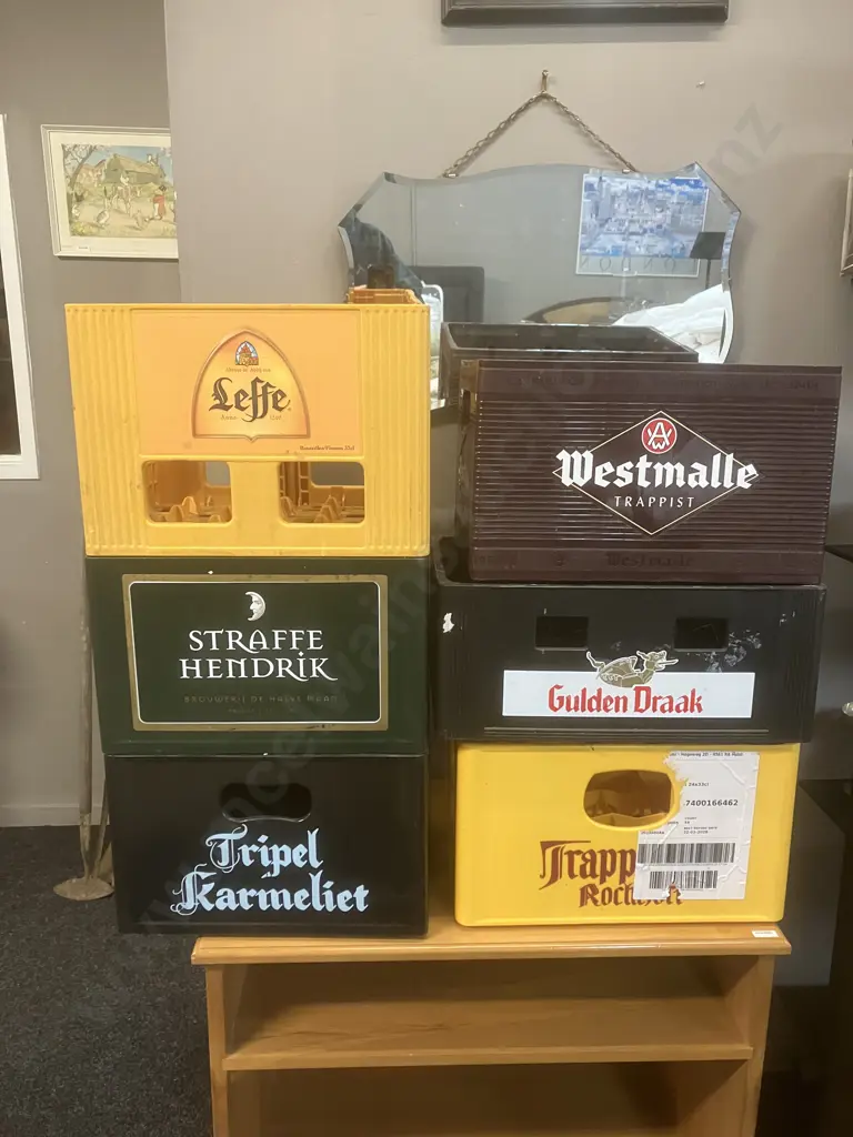 Six x Belgium Beer Plastic Crates Image 1++