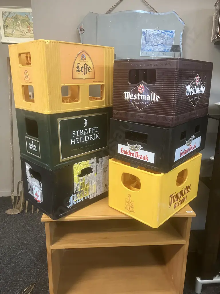 Six x Belgium Beer Plastic Crates Image 1++
